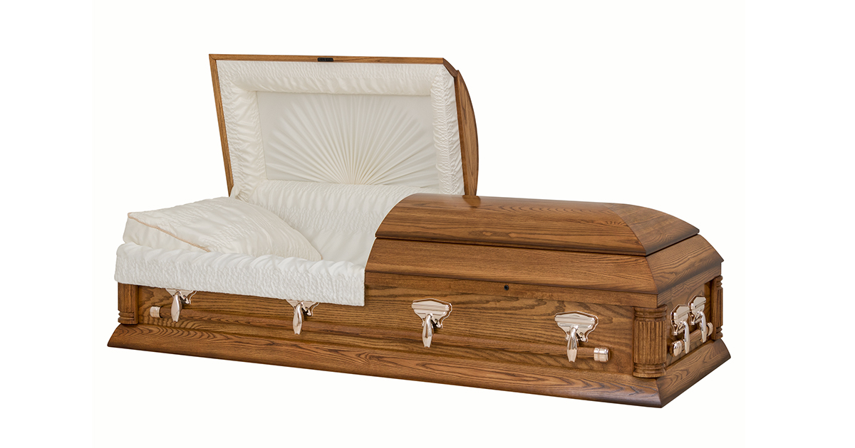 Cercueil - Frêne - Satin - Medium foncé